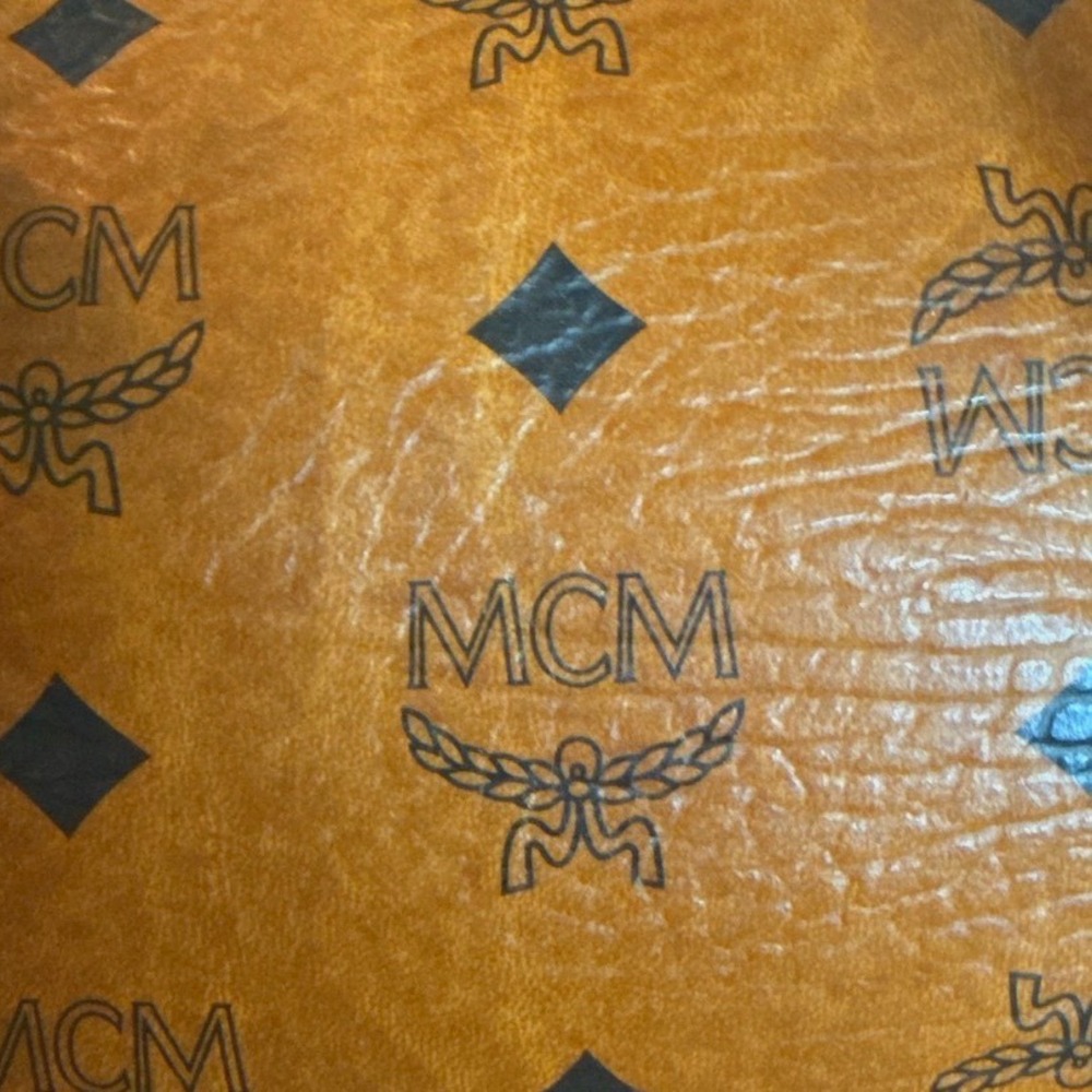 MCM Monogram Viestos Bag Cognac Leather Satchel - Picture 6 of 9